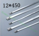 高質量100pcs 12mmx450mm自鎖不銹鋼拉鍊拉鍊拉鍊領帶包裹