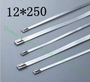 高質量100pcs 12mmx250mm自鎖自鎖不銹鋼拉鍊拉鍊拉鍊領帶包裹