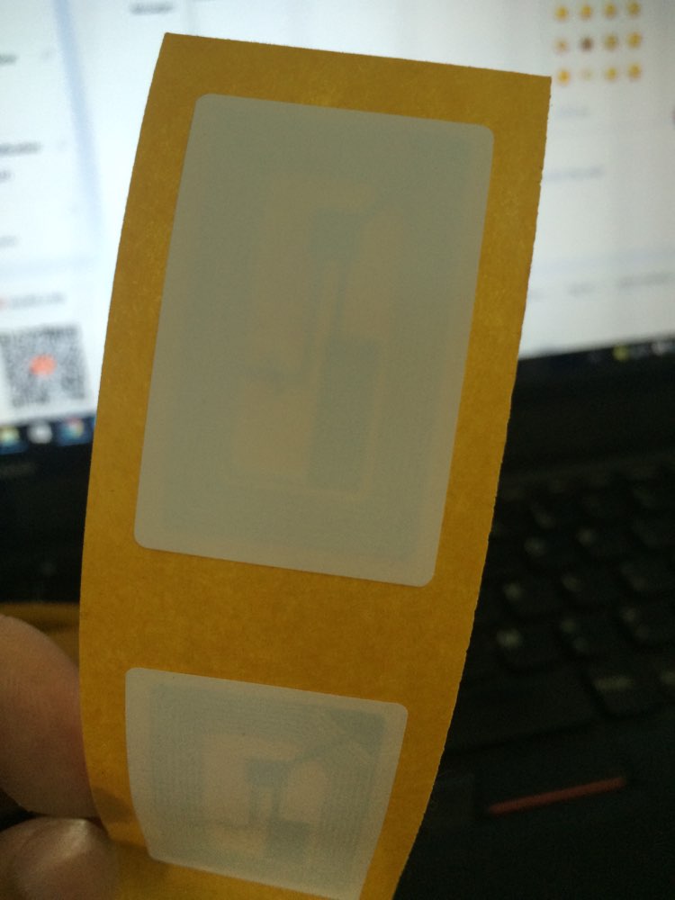 1000點/卷NFC貼紙/粘合標籤/標籤RFID IC 13.56MHz ISO14443A 1K S50 FM1108