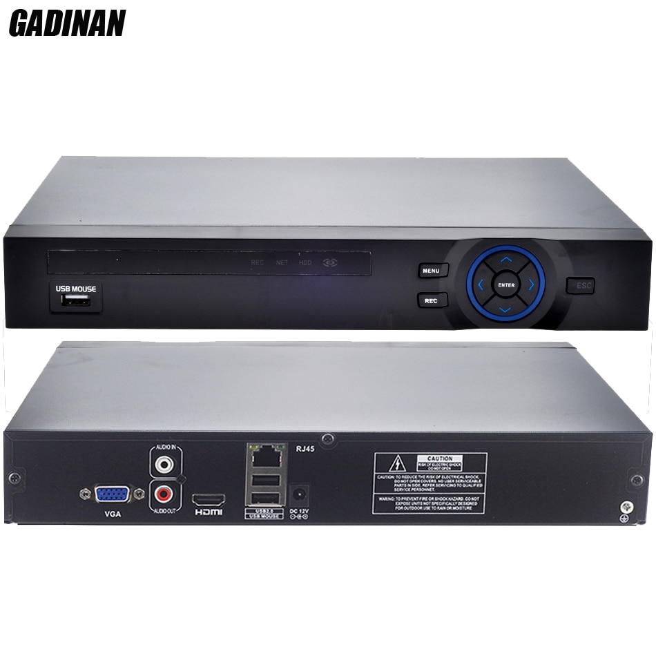 Gadinan Onvif CCTV NVR 32CH 1080P/8CH 5M/16CH 4M安全網絡記錄器HDMI 1080P全高清輸出