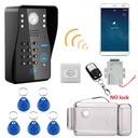 無線wifi rfid門訪問控制系統套件套件+1電子門鎖+1遙控器 +5