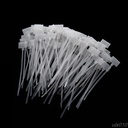 100pcs白色塑料尼龍標記標籤標籤貼紙紮帶2mm x 110mm S08降船