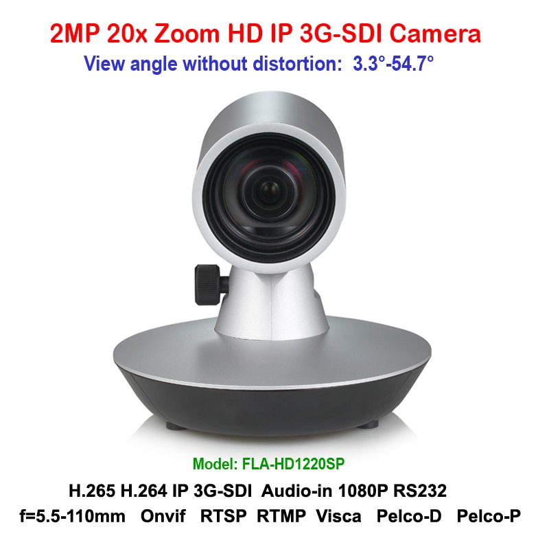 H.265 2MP 20X ZOOM 3G-SDI IP MINI視頻會議攝像機支持RTSP RTMP VISCA PELCO協議