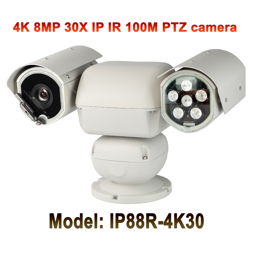 Ultra HD H.265 8MP IR 100m IP攝像頭4K PTZ重型30X自動變焦星光運動檢測ONVI
