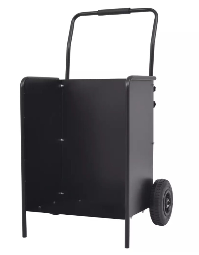 帶有氣動輪胎的Vidaxl柴火車方便的廚房手推車組件廚房家具Blac