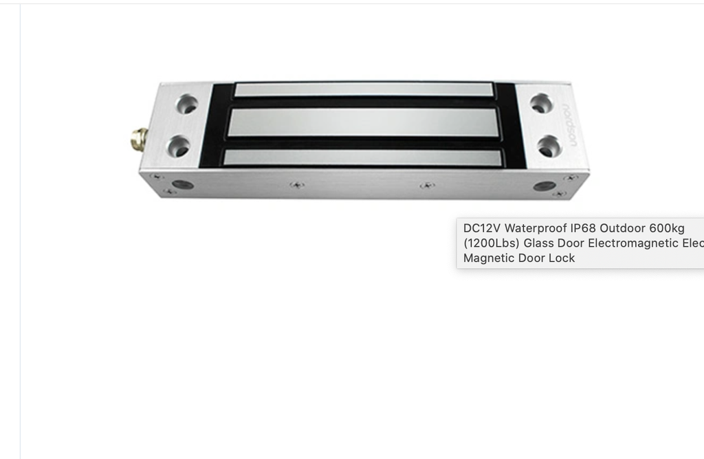 DC12V防水IP68室外600kg（1200磅）玻璃門電磁電磁門鎖