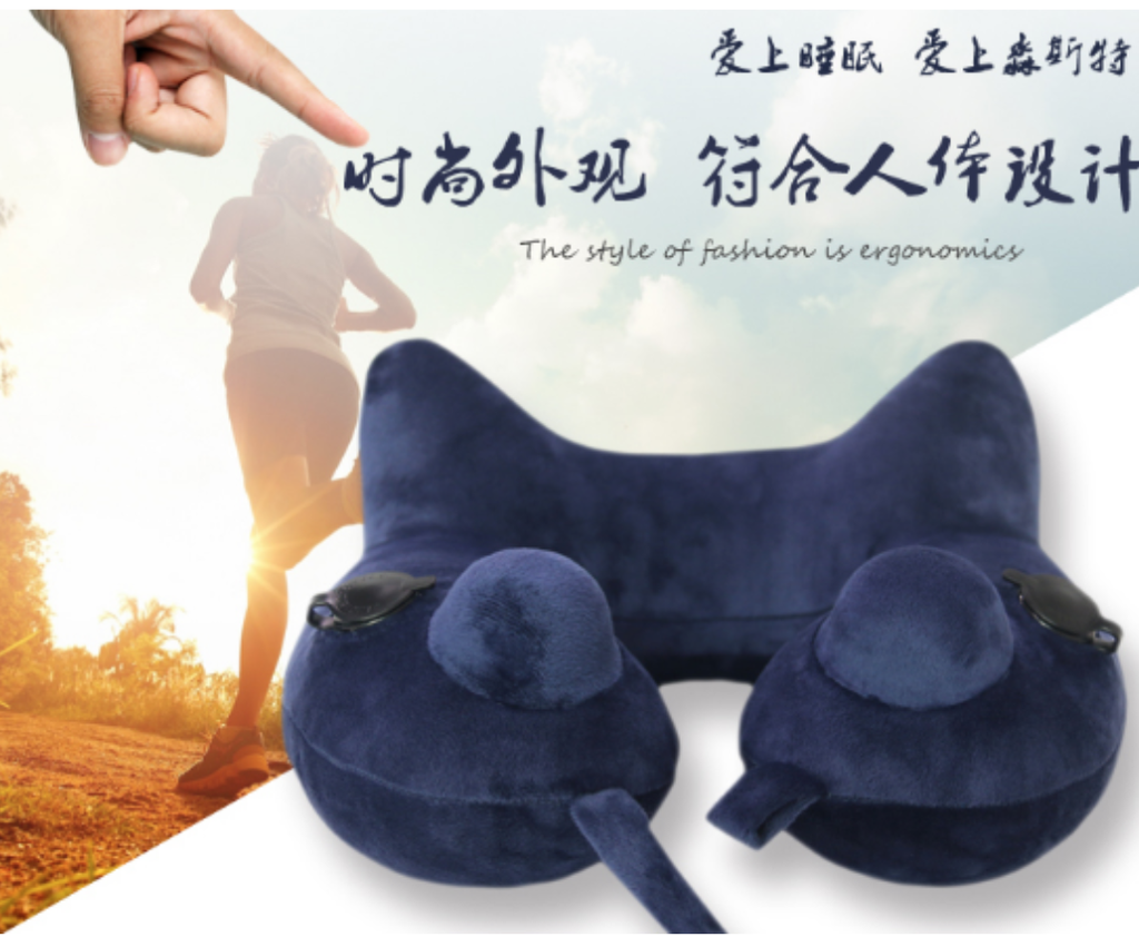 頸部U型枕女枕U型枕護頸枕旅行枕頭U型枕男便攜式折疊式U枕午睡