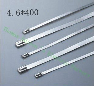 [2024735371-HK] 高質量100pcs 4.6mmx400mm自鎖不銹鋼拉鍊拉鍊拉鍊領帶包裹