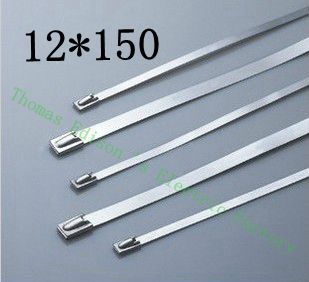 [2024779821-HK] 高質量100pcs 12mmx150mm自鎖不銹鋼拉鍊拉鍊拉鍊領帶包裹