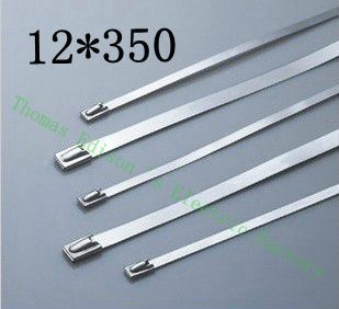 [2024791675-HK] 高質量100pcs 12mmx350mm自鎖自鎖不銹鋼拉鍊拉鍊拉鎖領帶包裹