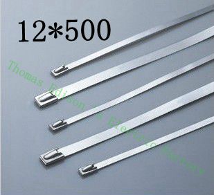 [2024792389-HK] 高質量100pcs 12mmx500mm自鎖不銹鋼拉鍊拉鍊拉鍊領帶包裹