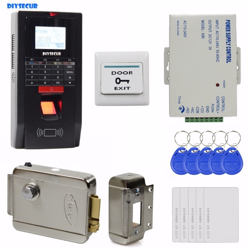 [2039616781-HK] DiySecur完整完整的LCD指紋和ID卡讀卡器密碼鍵槃門訪問控制系統
