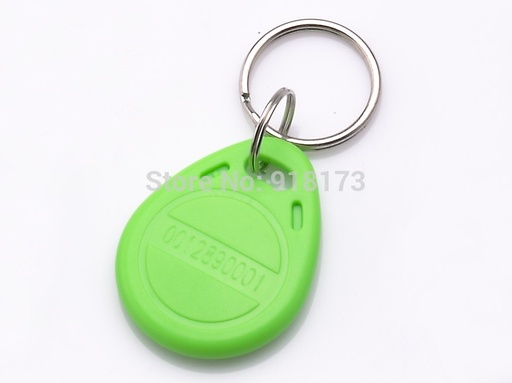 [32236398056-HK] 100pcs/lot 125kHz RFID接近標籤鍵fob代幣訪問控制RFID鍵鑰匙fob green
