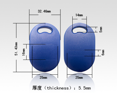 [32469417876-HK] 1000pcs 125KHz EM4100 ID RFID鍵fobs，RFID標籤，RFID令牌用於訪問控制KF-21