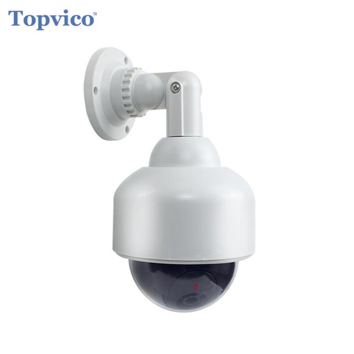 [32586848155-HK] topvico虛擬相機PTZ速度圓頂電池電動閃爍閃爍LED LED假戶外監視SECU