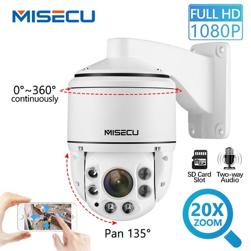 [32688548430-HK] MISECU 1080P PTZ IP POE攝像機室外Sony IMX323 ONVIF 20X ZOOM MINI SPEED DOME CAMERAME 2MP H.265 A