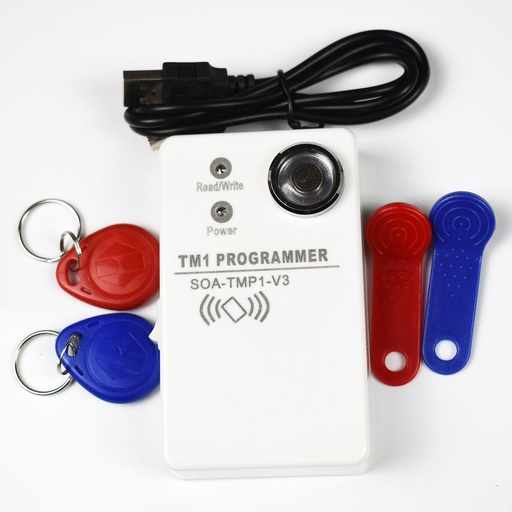 [32757534579-HK] RFID 125KHz卡複印機2 in 1 em4100 tk4100卡Ibutton讀取器+2pcs rw1990+2pcs em4305 tag
