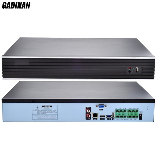 [32778073893-HK] Gadinan H.265/H.264 32CH*4MP/24CH*5MP CCTV NVR雙向音頻安全網絡錄音機IP P2P NVR ON