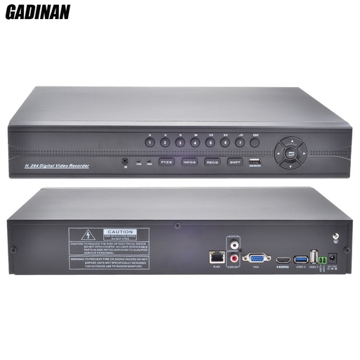 [32781597873-HK] Gadinan Full HD CCTV NVR 32CH 1080P ONVIF HI3535監視記錄器16CH 4MP NVR運動檢測FT
