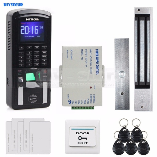[32788518520-HK] Diysecur TCP/IP USB指紋ID卡讀取器密碼鍵槃門訪問控制系統 + Power SU SU