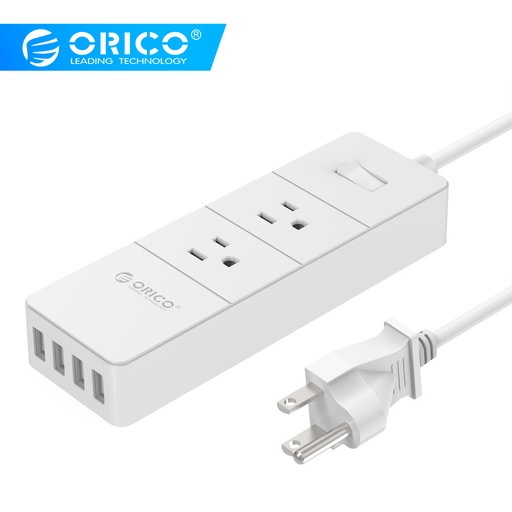 [32817734807-HK] Orico Power Strip 4 USB電湧保護器插座智能手機智能識別補丁板WI