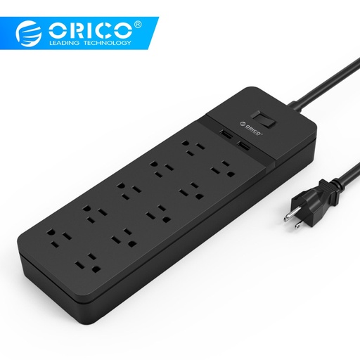 [32832888410-HK] ORICO FPC USB電源條USB插座電湧保護器6/8/10 AC插座2 USB充電端口5v2.4a U