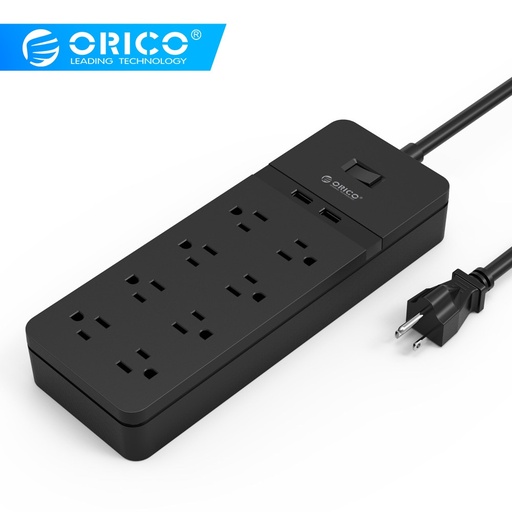 [32832896034-HK] ORICO FPC USB電源套件USB插座電湧保護器8 AC插座2 USB充電端口5v2.4A USB OU