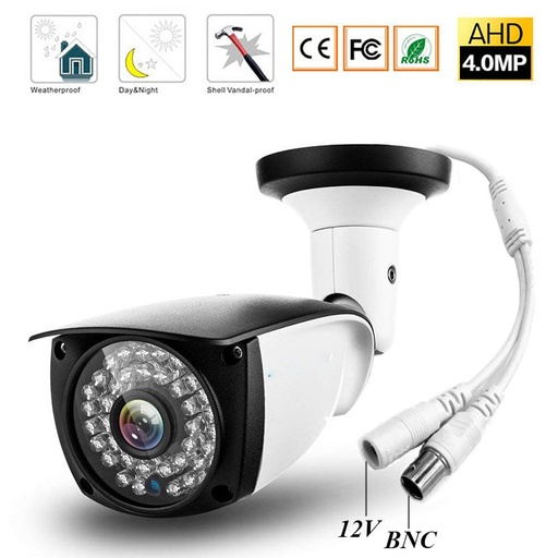 [32836573046-HK] CCTV HD 4MP AHD安全攝像機戶外防水紅外LED金屬子彈監視之夜VI