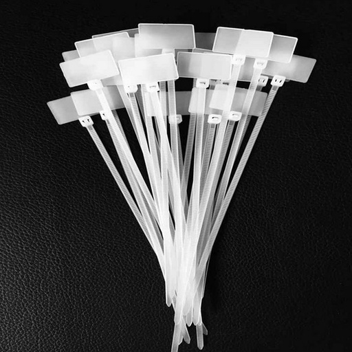 [32837128899-HK] 100pcs郵政編碼寫線電源電纜標籤標籤標籤標籤尼龍自鎖標籤領帶網絡電纜MAR