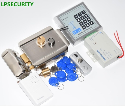 [32843069730-HK] lpsecurity rfid門訪問控制系統套件帶鎖RFID鍵盤+電源+電氣門鎖+門e