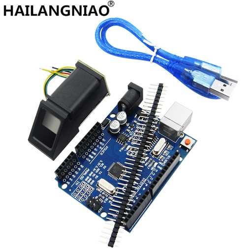 [32844031842-HK] 1Set FPM10A指紋模塊用於光學指紋傳感器 + 1pcs UNO R3 MEGA328P帶USB電纜