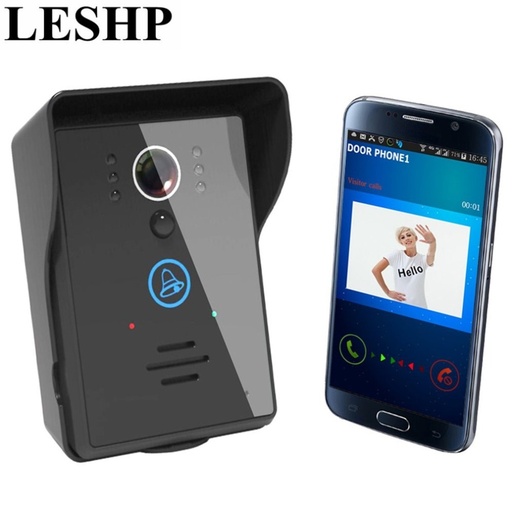 [32858847136-HK] Leshp無線視頻門電話WiFi IR夜視視覺門鈴140度超寬觀看
