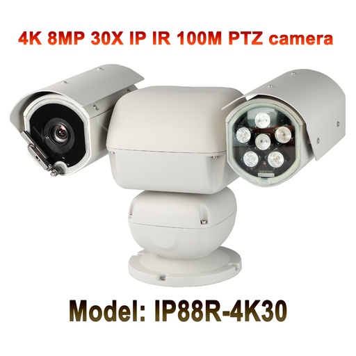 [32874946350-HK] Ultra HD H.265 8MP IR 100m IP攝像頭4K PTZ重型30X自動變焦星光運動檢測ONVI