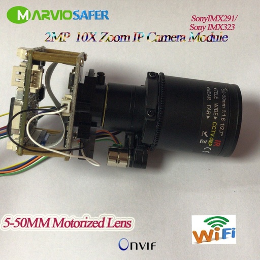 [32877803080-HK] 1080P 2MP 10X光學變焦5-50mm IP PTZ網絡攝像機模塊ONVIF RTSP視頻wifi音頻警報RS4