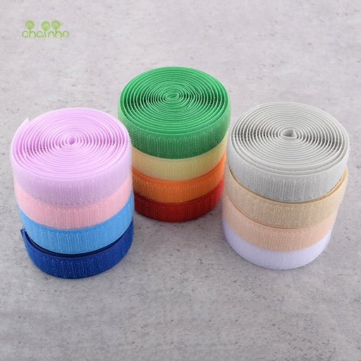 [32892196656-HK] Chainho，1 Yard/Lot，尼龍軟魔術膠帶，鉤子和環的緊固件，適用於服裝/腕帶/計算機和耳朵