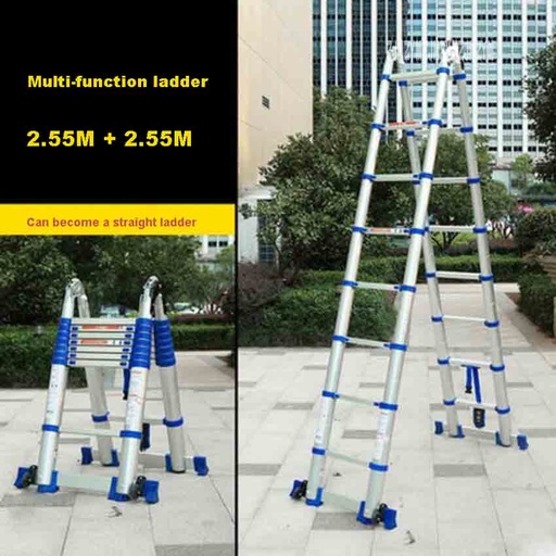 [32901327815-HK] JJS511高質量的厚鋁合金多功能梯子工程梯子便攜式家庭