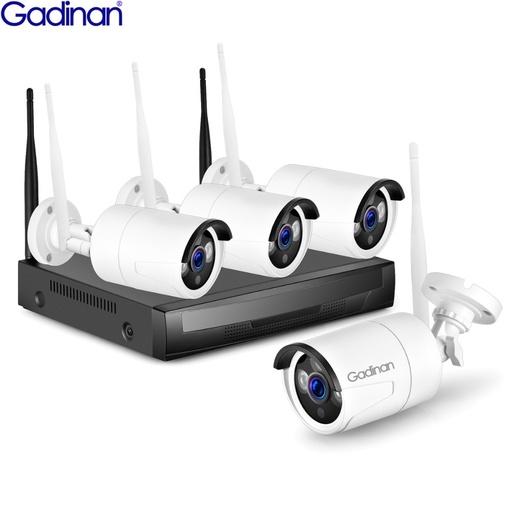 [32901664661-HK] GADINAN 4CH WIFI CCTV系統720P 1080P P2P室內室外IR IP攝像機監視設置HOME SECERI