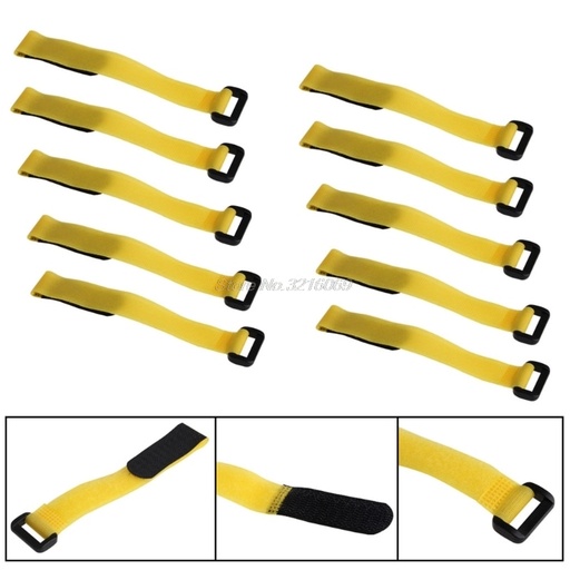 [32903202191-HK] 10pcs 20*2厘米強RC電池紮帶皮帶可重複使用的Antiskid電纜錶帶2018 NEW NEW