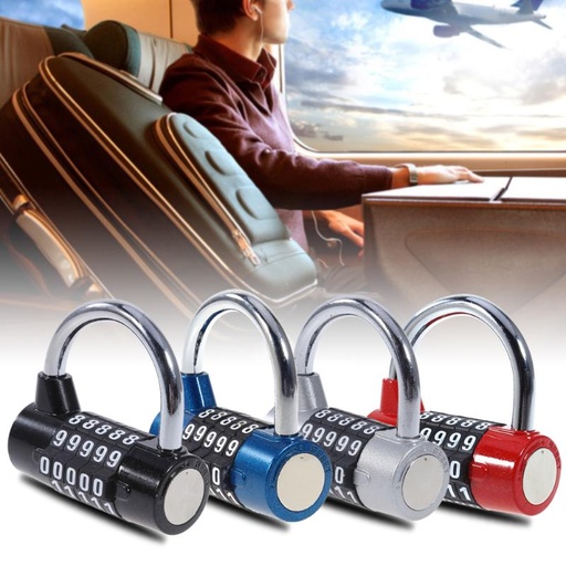 [32906071159-HK] 編碼鎖合金組合5位密碼安全鎖寬鍊子組合掛鎖padlock for Backp