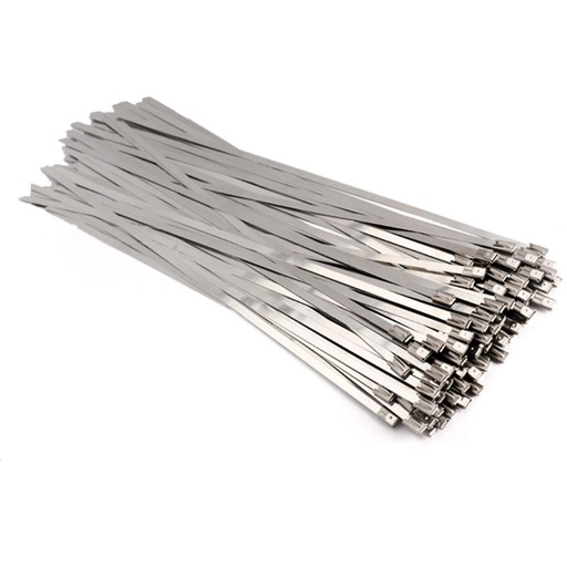 [32919805878-HK] 100pcs 4.6x300/200/150mm不銹鋼金屬電纜紮帶拉鍊式裝置排氣帶感應管道