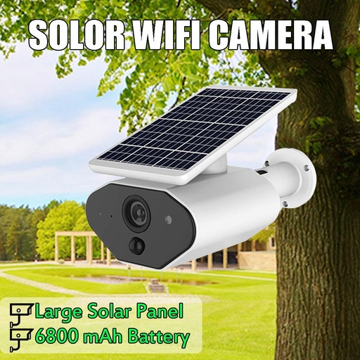 [32957913836-HK] WiFi無線太陽能監視IP攝像頭1080p 2.0MP防水夜視對講機Indo Indo