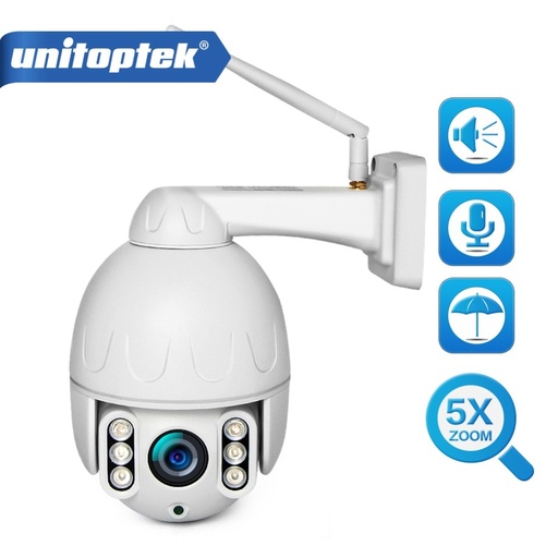 [32963351026-HK] 迷你PTZ WiFi IP攝像頭1080P 5X變焦室外圓頂無線無線ip攝像頭2.0MP夜視50m S