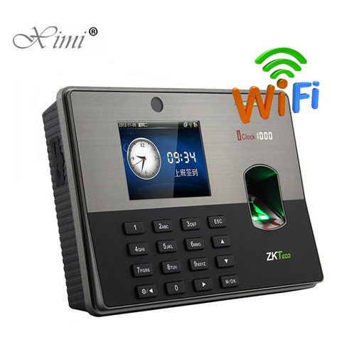 [32968920756-HK] WiFi TCP/IP生物識別指紋門訪問控制系統ZK ICLOCK 1000指紋時間出席