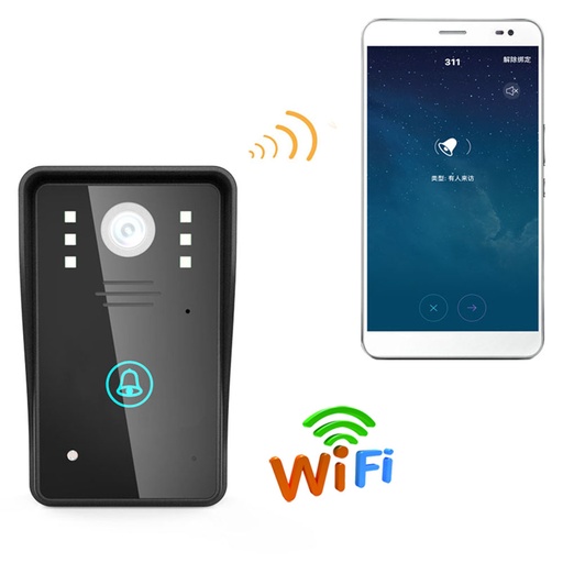 [A11-HK] MountainoNe HD 720P無線WiFi視頻門電話門鈴對講系統夜視防水