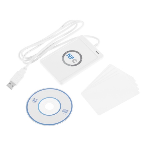 [ACR122U-A9-HK] 1PC USB ACR122U NFC RFID智能卡讀取器作家，用於所有4種NFC（ISO/IEC18092）標籤 + 5pcs