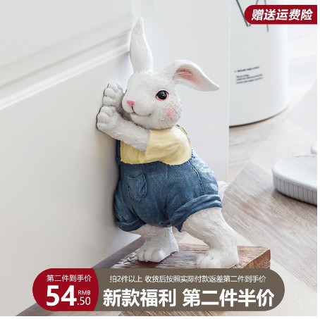[anti-collision door-HK] 頂門塞子防碰撞門停車門楔形創意自由打孔卡通頂門停止風電阻門站