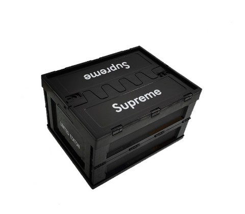 [BOX01-HK] suprem*折疊箱潮牌車載收納箱 后備箱儲物箱 戶外塑料箱 日式膠箱