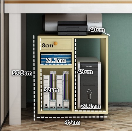 [cabinet05-HK] 簡約打印機架可移動電腦主機架放置收納架帶滑輪主機箱臺式主機柜