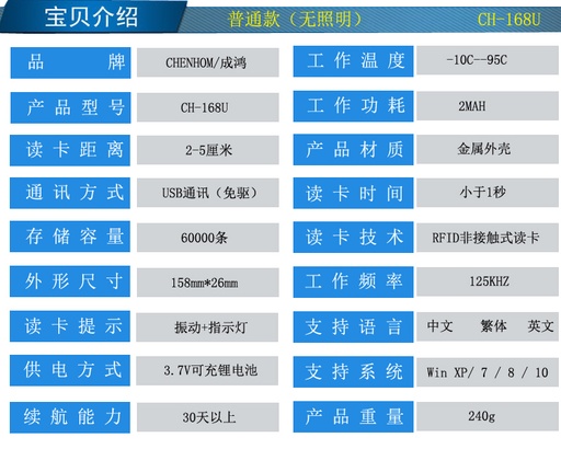 [ch168u-TW-HK] 成鴻科技巡更棒保安電子巡更機系統工廠物業巡邏巡查巡檢器巡更儀