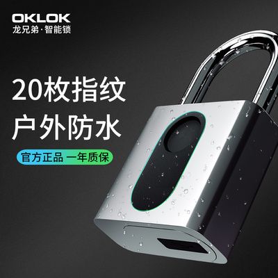 [lock12-TW-HK] 指紋掛鎖智慧電子鎖小鎖頭家用密碼鎖掛鎖櫃子鎖學生宿舍防盜鎖號